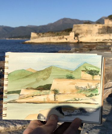 La citadelle de Saint-Florent, vue du port (in situ)