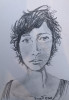 Visage de femme au crayon.