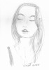 Visage de femme au crayon.