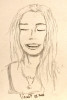 Visage de femme au crayon.