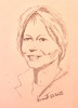Visage de femme au crayon.
